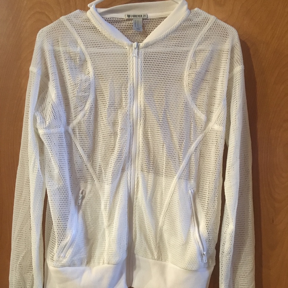 White mesh track jacket